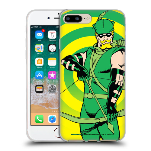 Justice League DC Comics Green Arrow Comic Art Classic Soft Gel Case for Apple iPhone 7 Plus / iPhone 8 Plus