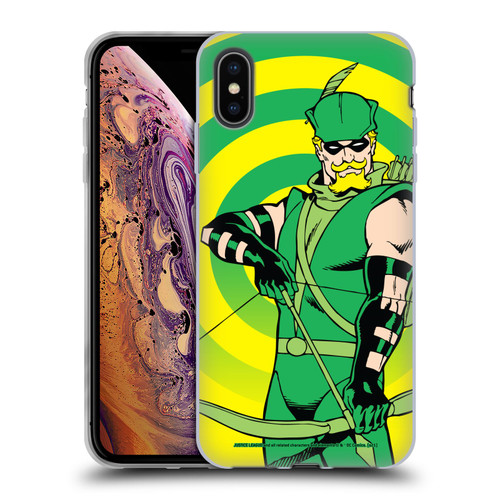 Justice League DC Comics Green Arrow Comic Art Classic Soft Gel Case for Apple iPhone XS Max