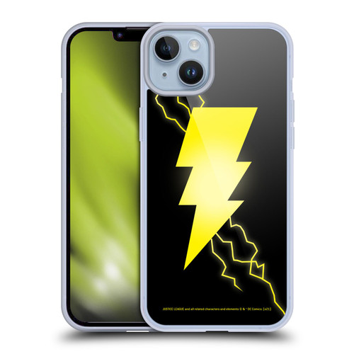 Justice League DC Comics Shazam Black Adam Classic Logo Soft Gel Case for Apple iPhone 14 Plus