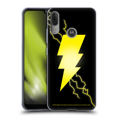 Justice League DC Comics Shazam Black Adam Classic Logo Soft Gel Case for Motorola Moto E6 Plus