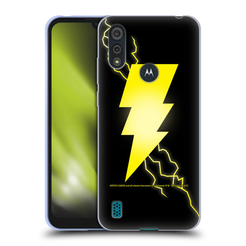 Justice League DC Comics Shazam Black Adam Classic Logo Soft Gel Case for Motorola Moto E6s (2020)