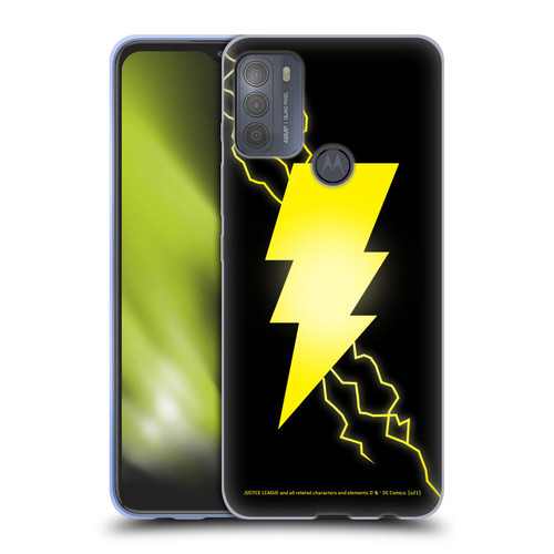 Justice League DC Comics Shazam Black Adam Classic Logo Soft Gel Case for Motorola Moto G50