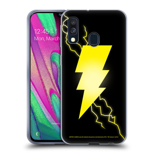 Justice League DC Comics Shazam Black Adam Classic Logo Soft Gel Case for Samsung Galaxy A40 (2019)