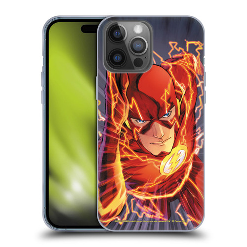 Justice League DC Comics The Flash Comic Book Cover Vol 1 Move Forward Soft Gel Case for Apple iPhone 14 Pro Max