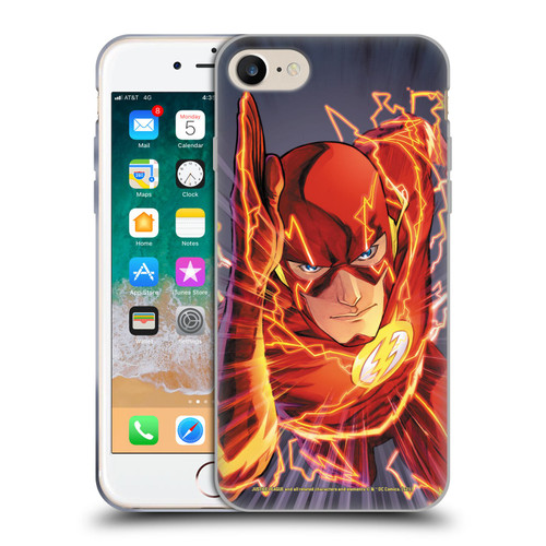 Justice League DC Comics The Flash Comic Book Cover Vol 1 Move Forward Soft Gel Case for Apple iPhone 7 / 8 / SE 2020 & 2022