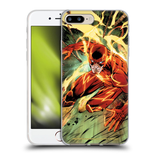 Justice League DC Comics The Flash Comic Book Cover New 52 #9 Soft Gel Case for Apple iPhone 7 Plus / iPhone 8 Plus