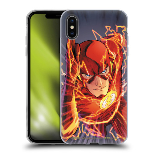 Justice League DC Comics The Flash Comic Book Cover Vol 1 Move Forward Soft Gel Case for Apple iPhone XS Max