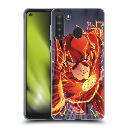 Justice League DC Comics The Flash Comic Book Cover Vol 1 Move Forward Soft Gel Case for Samsung Galaxy A21 (2020)