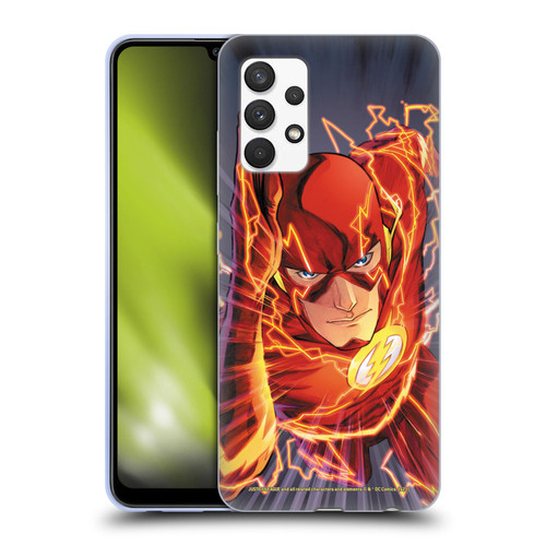 Justice League DC Comics The Flash Comic Book Cover Vol 1 Move Forward Soft Gel Case for Samsung Galaxy A32 (2021)
