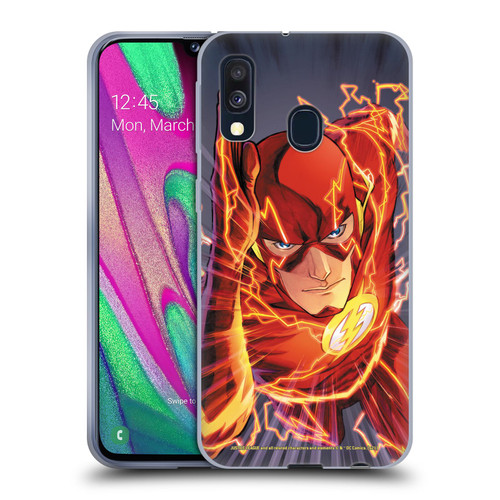 Justice League DC Comics The Flash Comic Book Cover Vol 1 Move Forward Soft Gel Case for Samsung Galaxy A40 (2019)