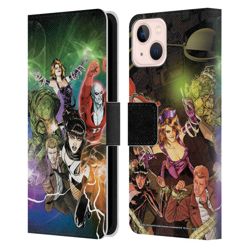 Justice League DC Comics Dark Comic Art #30 Group Leather Book Wallet Case Cover For Apple iPhone 13