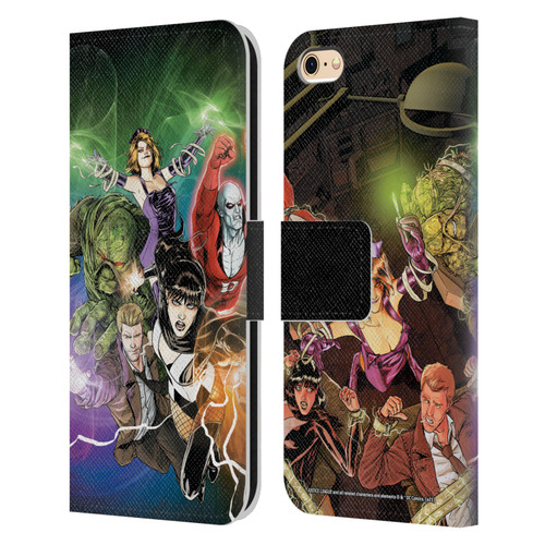 Justice League DC Comics Dark Comic Art #30 Group Leather Book Wallet Case Cover For Apple iPhone 6 / iPhone 6s