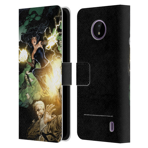 Justice League DC Comics Dark Comic Art Constantine and Zatanna Leather Book Wallet Case Cover For Nokia C10 / C20