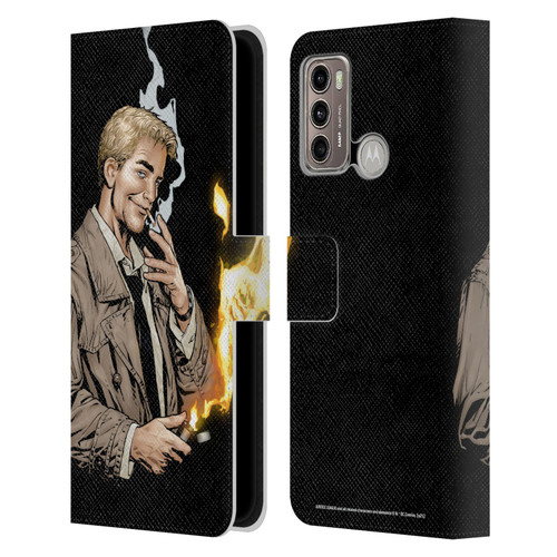 Justice League DC Comics Dark Comic Art Constantine #0 Leather Book Wallet Case Cover For Motorola Moto G60 / Moto G40 Fusion