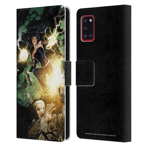 Justice League DC Comics Dark Comic Art Constantine and Zatanna Leather Book Wallet Case Cover For Samsung Galaxy A31 (2020)