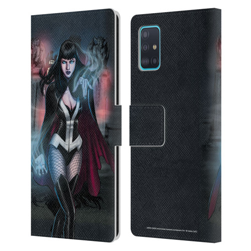 Justice League DC Comics Dark Comic Art Zatanna Futures End #1 Leather Book Wallet Case Cover For Samsung Galaxy A51 (2019)