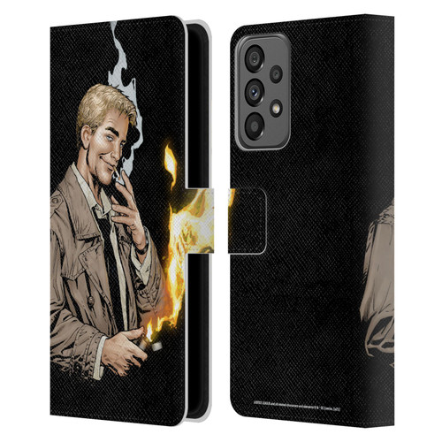 Justice League DC Comics Dark Comic Art Constantine #0 Leather Book Wallet Case Cover For Samsung Galaxy A73 5G (2022)