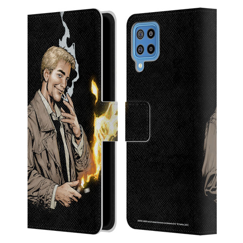 Justice League DC Comics Dark Comic Art Constantine #0 Leather Book Wallet Case Cover For Samsung Galaxy F22 (2021)