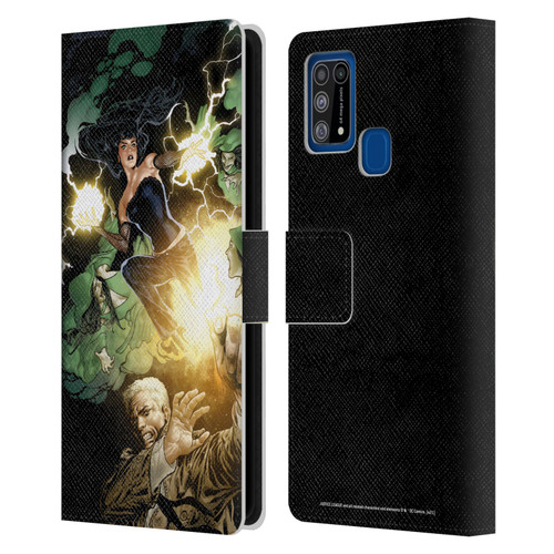 Justice League DC Comics Dark Comic Art Constantine and Zatanna Leather Book Wallet Case Cover For Samsung Galaxy M31 (2020)