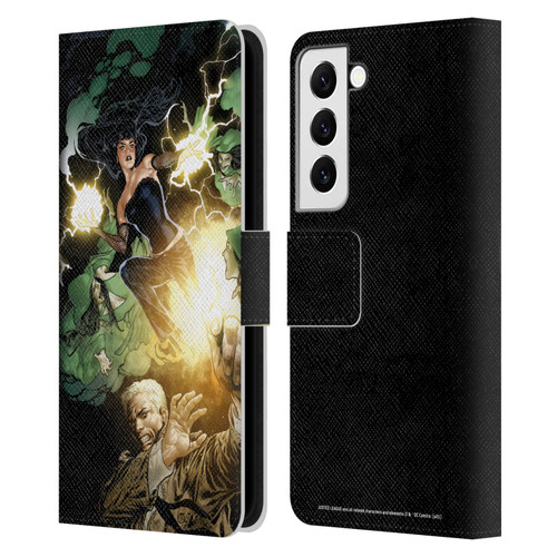 Justice League DC Comics Dark Comic Art Constantine and Zatanna Leather Book Wallet Case Cover For Samsung Galaxy S22 5G