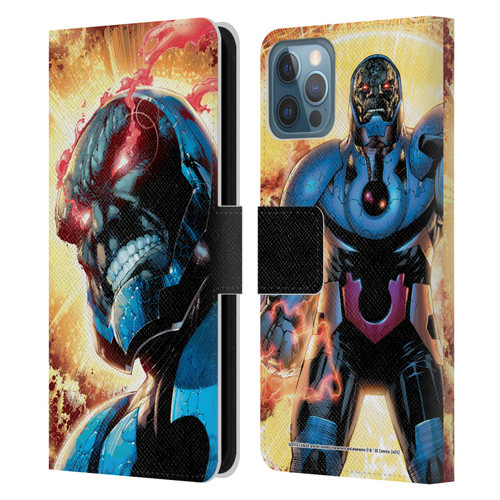 Justice League DC Comics Darkseid Comic Art New 52 #6 Cover Leather Book Wallet Case Cover For Apple iPhone 12 / iPhone 12 Pro