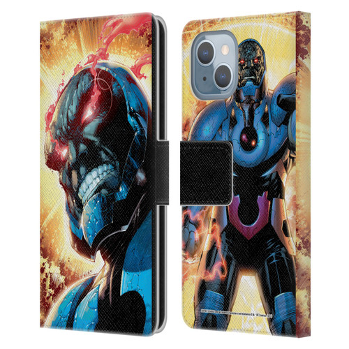 Justice League DC Comics Darkseid Comic Art New 52 #6 Cover Leather Book Wallet Case Cover For Apple iPhone 14