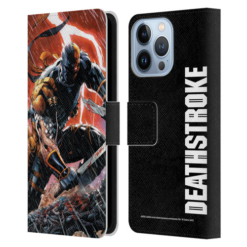 Justice League DC Comics Deathstroke Comic Art Vol. 1 Gods Of War Leather Book Wallet Case Cover For Apple iPhone 13 Pro