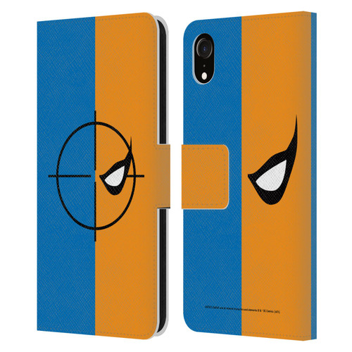 Justice League DC Comics Deathstroke Comic Art Logo Leather Book Wallet Case Cover For Apple iPhone XR