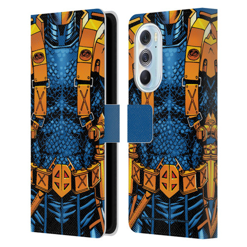 Justice League DC Comics Deathstroke Comic Art New 52 Costume Leather Book Wallet Case Cover For Motorola Edge X30