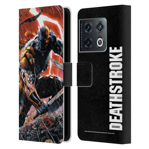 Justice League DC Comics Deathstroke Comic Art Vol. 1 Gods Of War Leather Book Wallet Case Cover For OnePlus 10 Pro