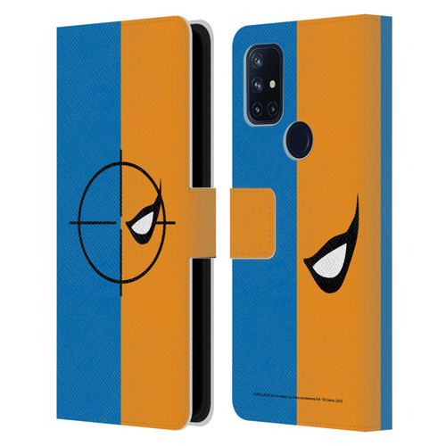 Justice League DC Comics Deathstroke Comic Art Logo Leather Book Wallet Case Cover For OnePlus Nord N10 5G