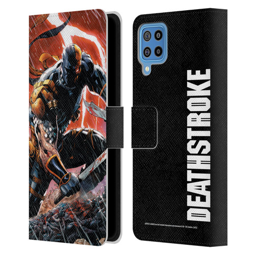 Justice League DC Comics Deathstroke Comic Art Vol. 1 Gods Of War Leather Book Wallet Case Cover For Samsung Galaxy F22 (2021)