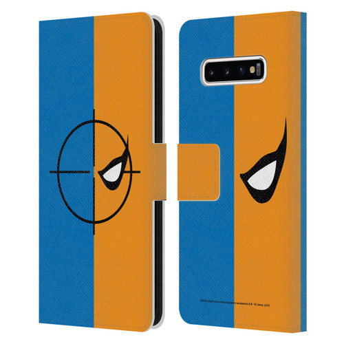 Justice League DC Comics Deathstroke Comic Art Logo Leather Book Wallet Case Cover For Samsung Galaxy S10+ / S10 Plus