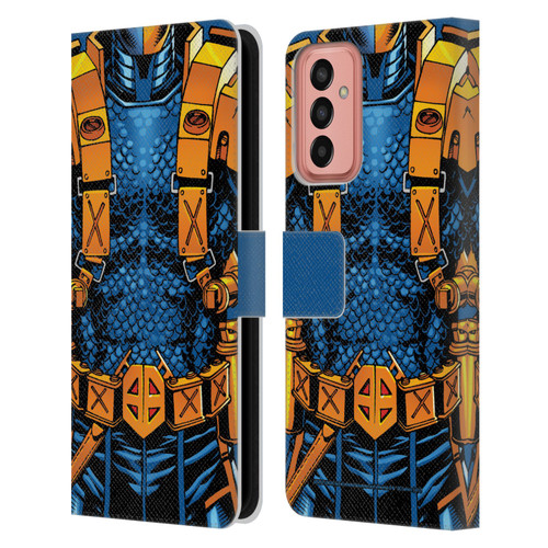Justice League DC Comics Deathstroke Comic Art New 52 Costume Leather Book Wallet Case Cover For Samsung Galaxy M13 (2022)