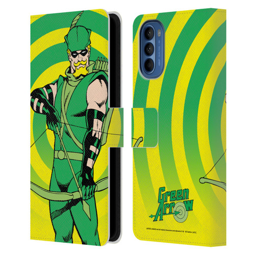 Justice League DC Comics Green Arrow Comic Art Classic Leather Book Wallet Case Cover For Motorola Moto G41