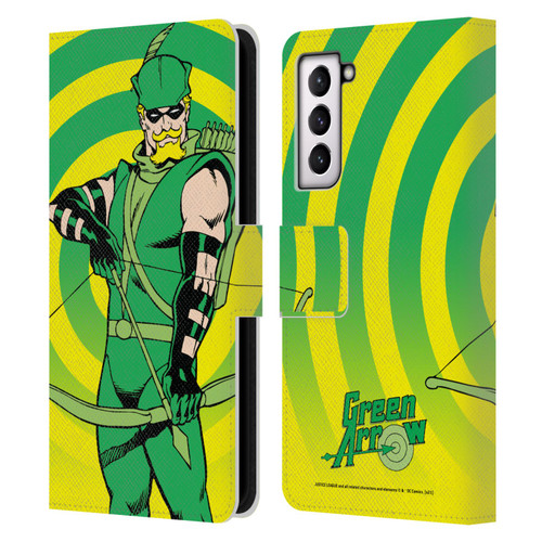 Justice League DC Comics Green Arrow Comic Art Classic Leather Book Wallet Case Cover For Samsung Galaxy S21 5G
