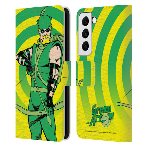 Justice League DC Comics Green Arrow Comic Art Classic Leather Book Wallet Case Cover For Samsung Galaxy S22 5G