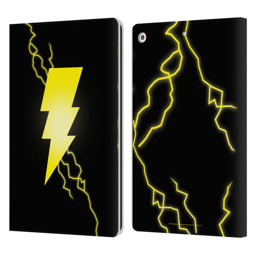 Justice League DC Comics Shazam Black Adam Classic Logo Leather Book Wallet Case Cover For Apple iPad 10.2 2019/2020/2021