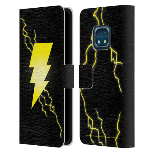 Justice League DC Comics Shazam Black Adam Classic Logo Leather Book Wallet Case Cover For Nokia XR20