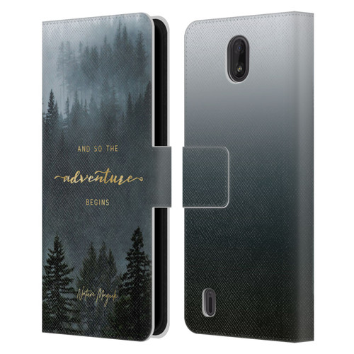 Nature Magick So The Adventure Begins Quote Trees Leather Book Wallet Case Cover For Nokia C01 Plus/C1 2nd Edition