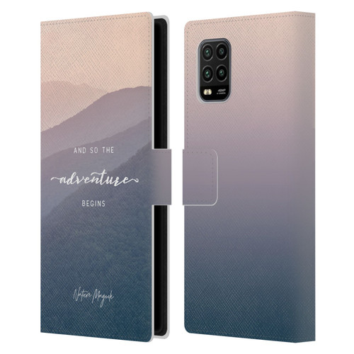 Nature Magick So The Adventure Begins Quote Mountains Leather Book Wallet Case Cover For Xiaomi Mi 10 Lite 5G