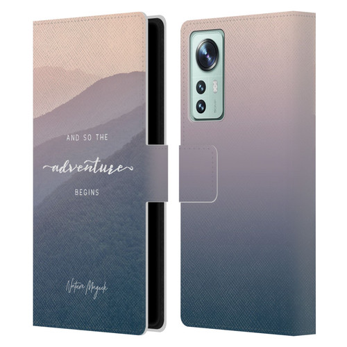 Nature Magick So The Adventure Begins Quote Mountains Leather Book Wallet Case Cover For Xiaomi 12