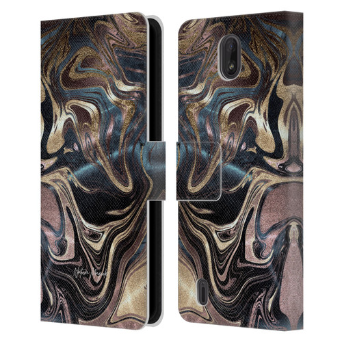 Nature Magick Luxe Gold Marble Metallic Copper Leather Book Wallet Case Cover For Nokia C01 Plus/C1 2nd Edition