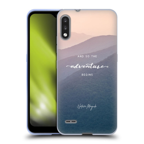 Nature Magick So The Adventure Begins Quote Mountains Soft Gel Case for LG K22