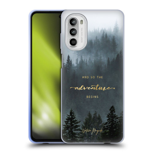 Nature Magick So The Adventure Begins Quote Trees Soft Gel Case for Motorola Moto G52