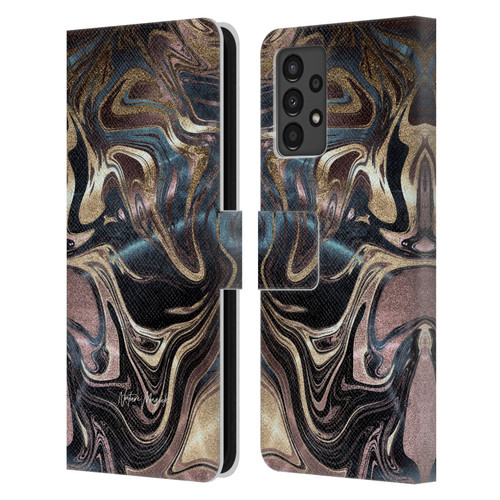 Nature Magick Luxe Gold Marble Metallic Copper Leather Book Wallet Case Cover For Samsung Galaxy A13 (2022)