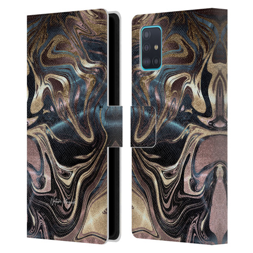 Nature Magick Luxe Gold Marble Metallic Copper Leather Book Wallet Case Cover For Samsung Galaxy A51 (2019)