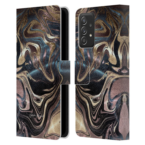 Nature Magick Luxe Gold Marble Metallic Copper Leather Book Wallet Case Cover For Samsung Galaxy A53 5G (2022)