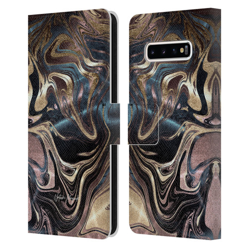 Nature Magick Luxe Gold Marble Metallic Copper Leather Book Wallet Case Cover For Samsung Galaxy S10+ / S10 Plus