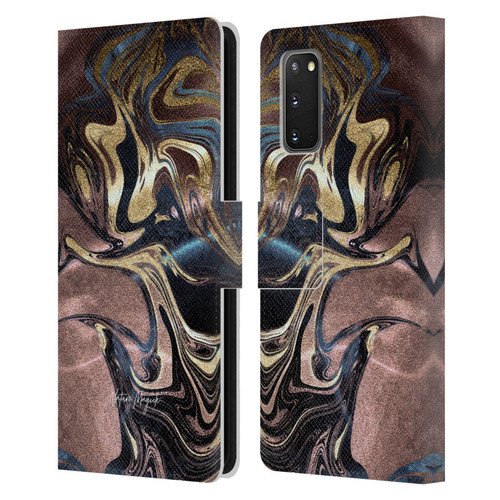 Nature Magick Luxe Gold Marble Metallic Gold Leather Book Wallet Case Cover For Samsung Galaxy S20 / S20 5G